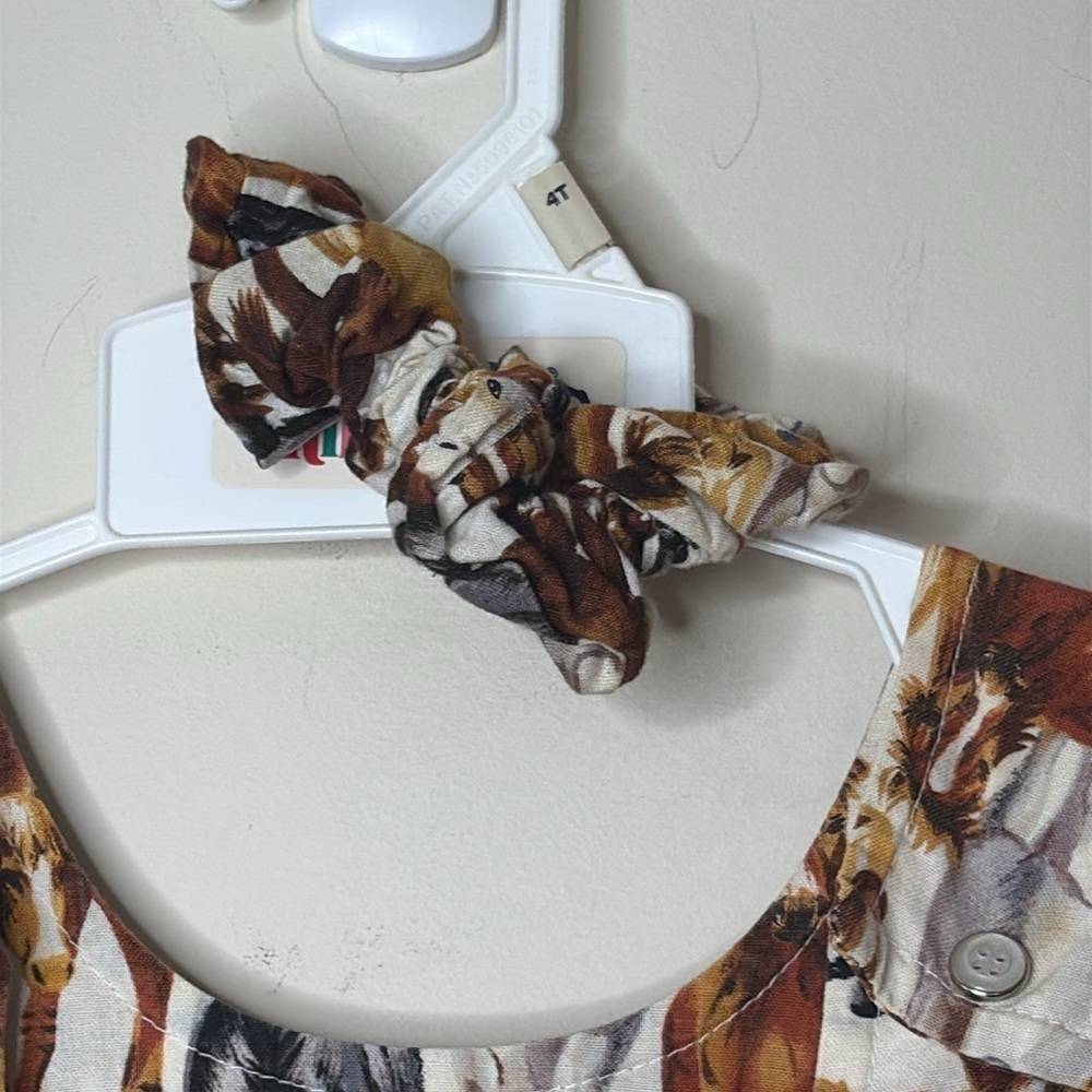 An Original by Babies ‘n Bows | Vintage Horse Equestrian Print Sleeveless Dress - Picture 5 of 17